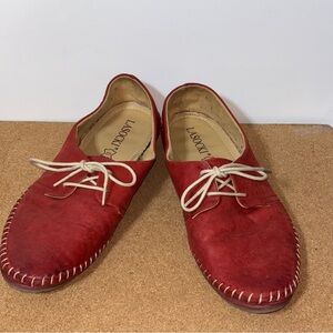 Lasocki Women’s Size 8 Red Leather Oxfords